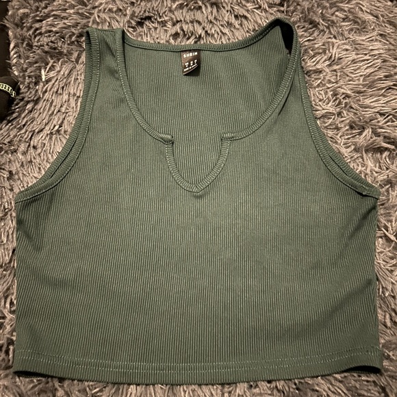 SHEIN Ribbed Green Top - Picture 2 of 2